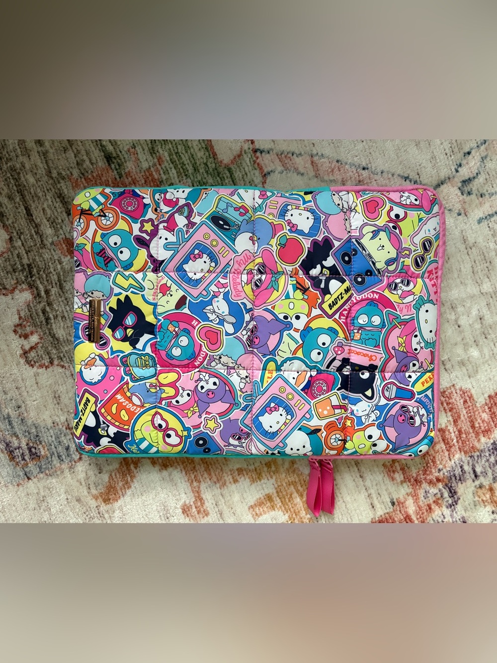 Hello Kitty & Friends Sonia x Sanrio Puffy Quilted 16” Laptop Sleeve Zippered
